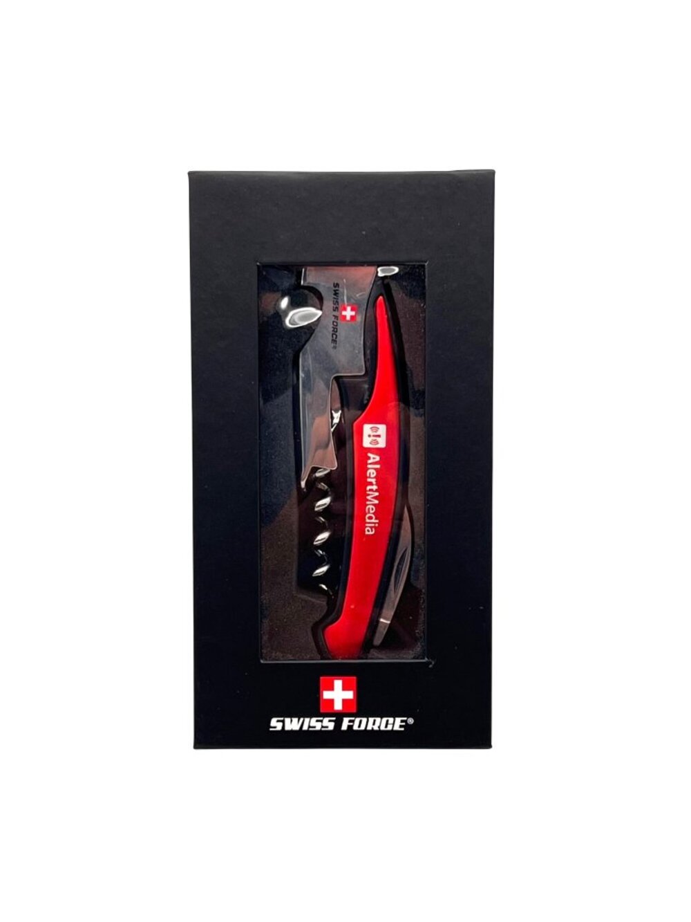 Swiss Force Multi-Function Wine Tool Corkscrew Foil Cutter Alert Media Branded